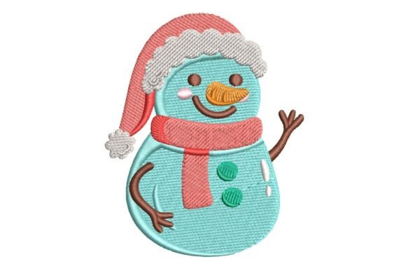 Cheerful Waving Snowman Embroidery Design Review
