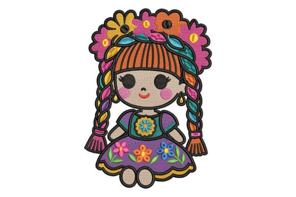 Colorful Mexican Doll Embroidery Review