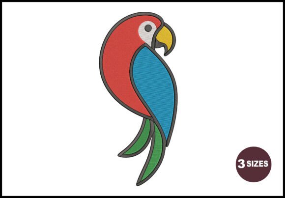 Colorful Parrot Embroidery Design Review