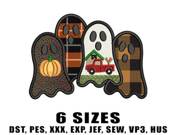 Fall Ghost Friends Embroidery Design Review