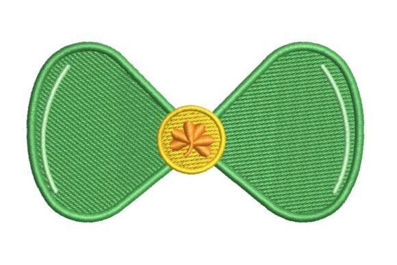 Festive Green Bow Tie Shamrock Embroidery Review