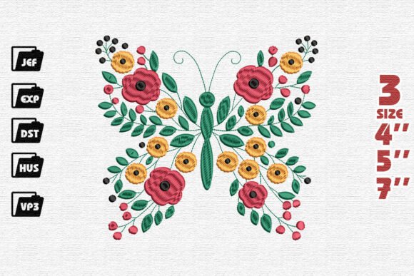 Floral Butterfly Embroidery Design Review