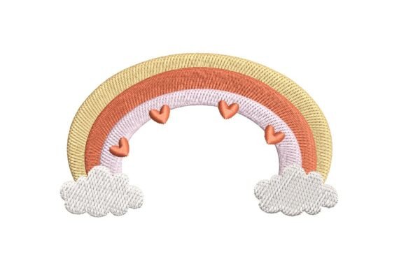 Pastel Rainbow with Hearts and Clouds Review