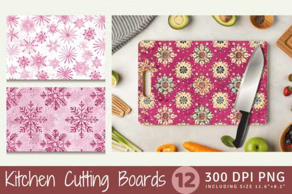 Pink Snowflakes Embroidery Cutting Board: A Designer’s Review