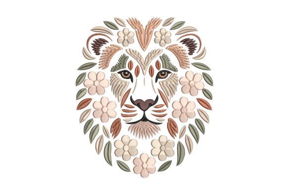 Review: Floral Lion Head Embroidery Design
