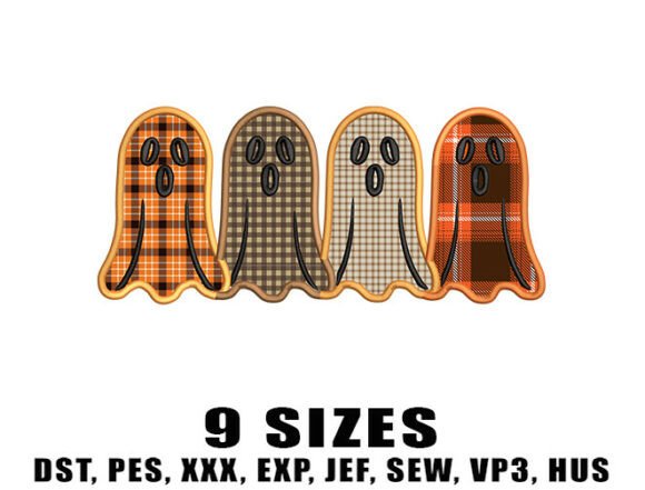 Review: Plaid Ghosts Embroidery Design for Etsy