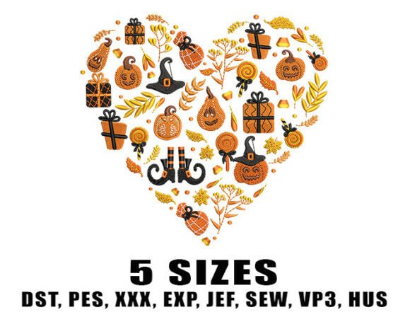Scary Pumpkin Heart Embroidery Design Review