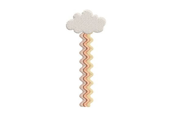 Wavy Pastel Cloud with Raindrop Trail Embroidery Design Review